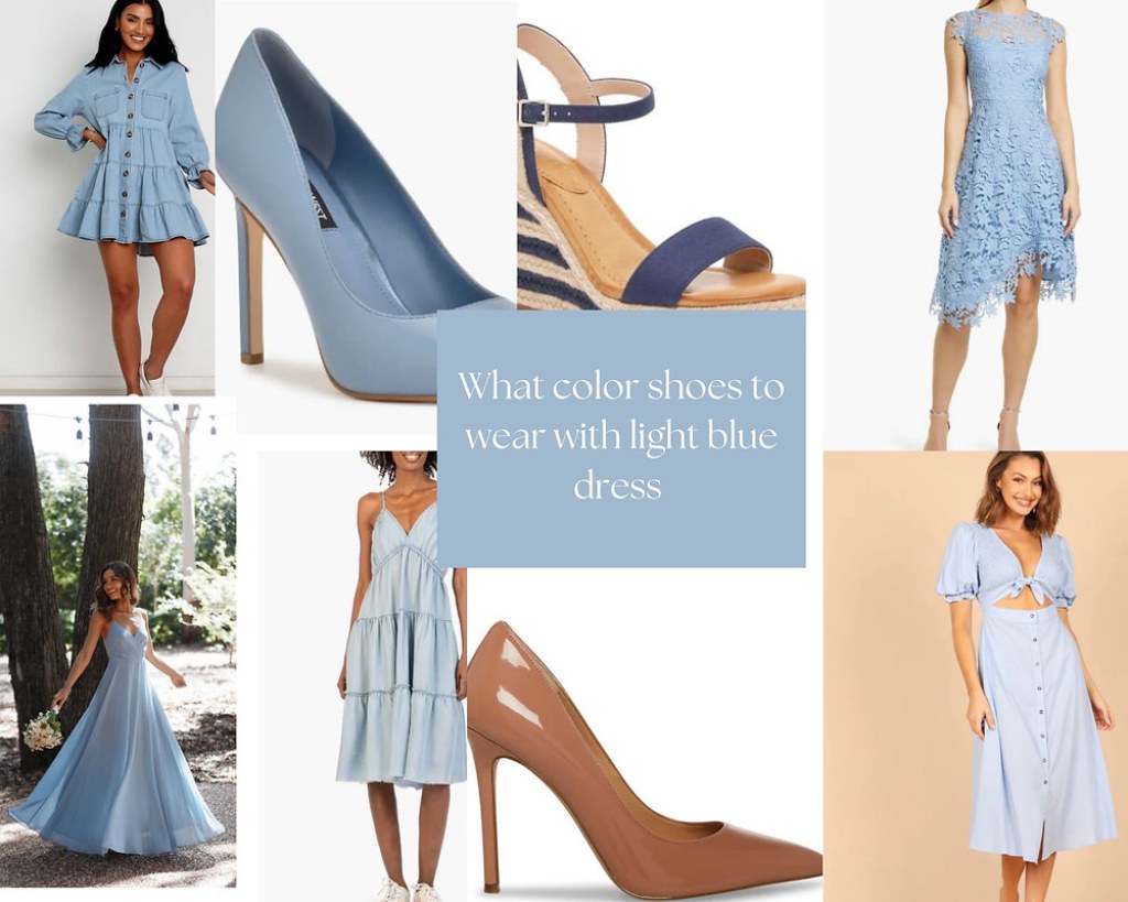 Picture of: Shoes and Shoe Colors to Wear With a Light Blue Dress